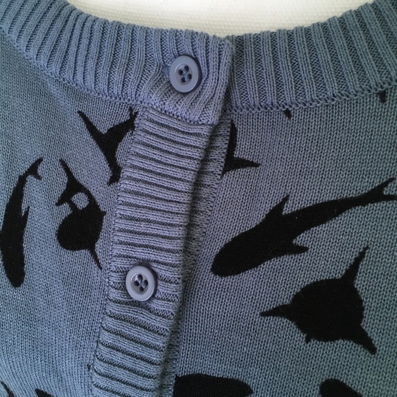 ModCloth XL swimming sharks cardigan - Picture 9 of 10